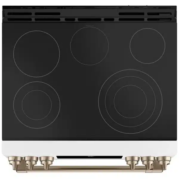 Café Electric Range 30”, 5.7 cu.ft., True Convection, 5 Burners, White - CCES700P4MW2 - Image 3