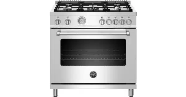 36’’ Dual-Fuel Range, 5 burners, 5.9 cu.ft, Bertazzoni, Stainless - MAST365DFMXE