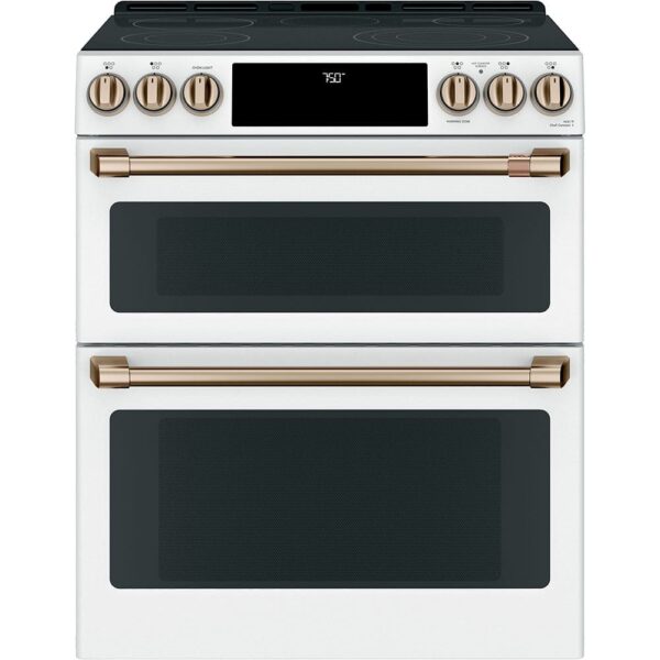 Cuisinière encastrée 6,7 pi.cu, Four Double, Convection, Blanc mat - CCES750P4MW2