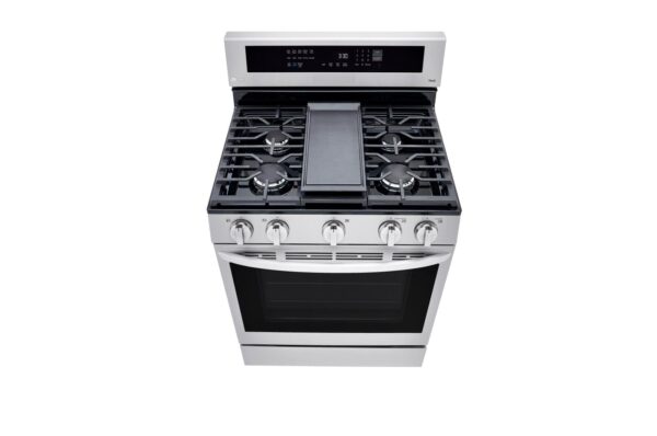 Cuisinière intelligente au gaz LG 30'', Convection véritable, Friture à air, 5.8 pi.cu, Stainless - LRGL5825F – Image 3