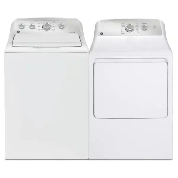 GE 27'' Washer & Dryer Combo, 4.9 + 7.2 cu.ft. – GTW451BMRWS + GTD40EBMRWS