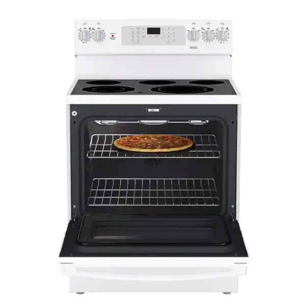 Cuisinière GE 30'', Électrique, Convection, Friture à air, Blanche - JCB840DVWW – Image 4