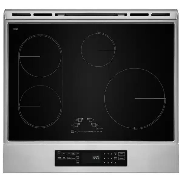 Cuisinière Induction Slide-in Jenn-Air 30’’, 6,4 pi.cu., Friture à air, Stainless - JIS1450ML – Image 2