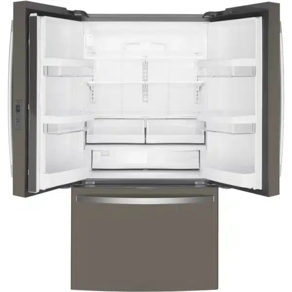 36'' French Door Refrigerator, Counter-Depth, 23.1 cu.ft, Fingerprint-Resistant Slate - GWE23GMNES - Image 4