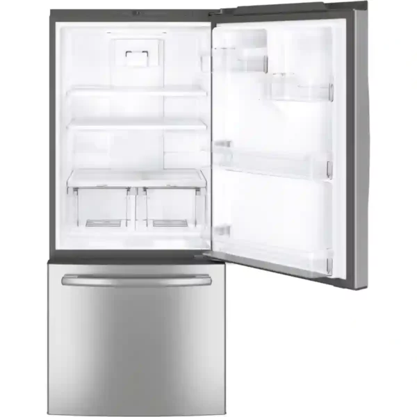 GE 30'' Refrigerator, Bottom Freezer, 20.9 cu.ft, Fingerprint-Resistant Stainless - GDE21DYRKFS - Image 3