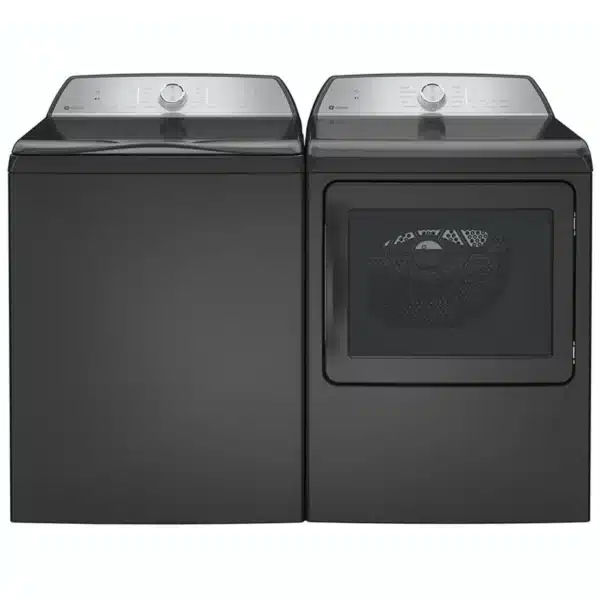 Ensemble laveuse et sécheuse GE 27’’ – Chargement par le haut – 5.9 pi³ / 7.4 pi³ – GTW690BMTDG & GTD69EBMTDG