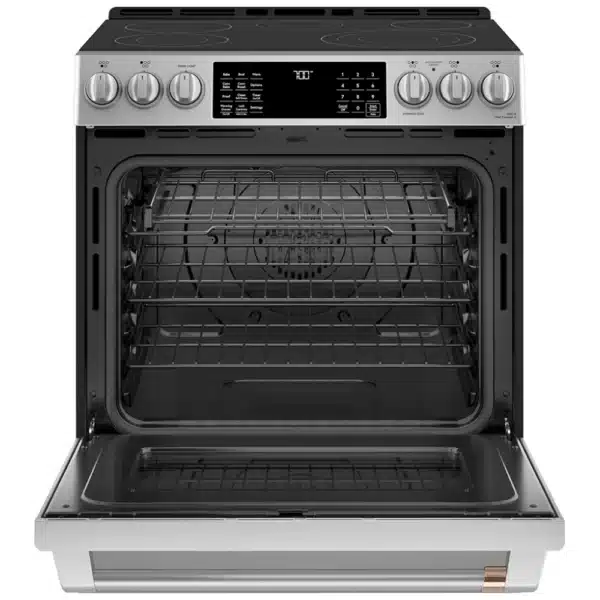 Café Electric Range 30”, 5.7 cu.ft., True Convection, 5 Burners, Stainless Steel - CCES700P2MS1 - Image 2