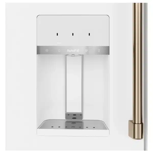 Réfrigérateur 4 Portes Café 36″, 27.6 pi³, Blanc Mat avec Accents Bronze - CVE28DP4NW2 – Image 3