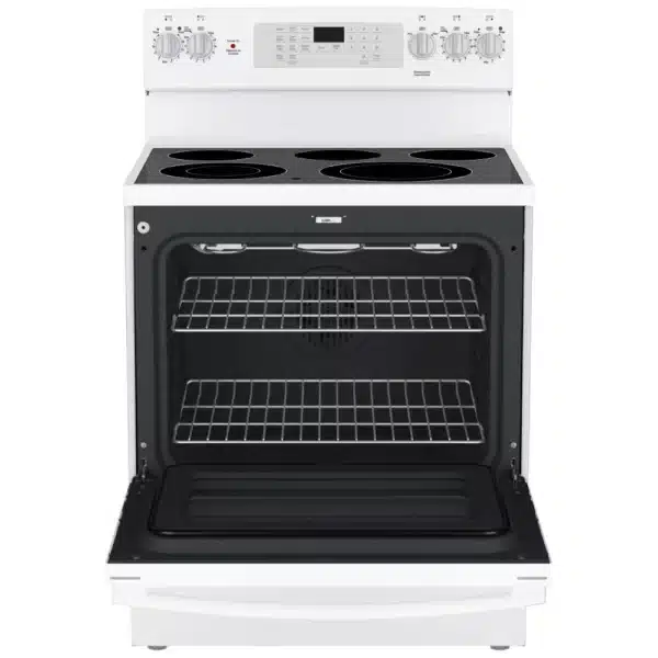 GE Electric Convection Range with Air Fry – 30", 5.0 cu.ft., White - JCB840DVWW - Image 2