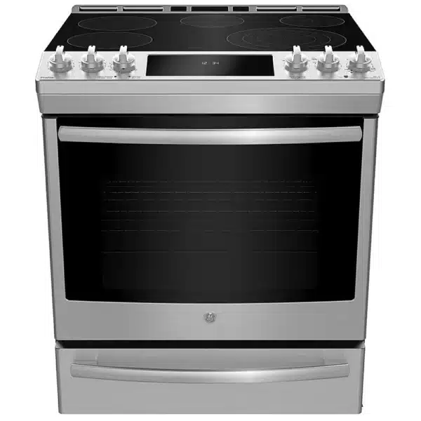 Cuisinière électrique GE Profile 30’’, 5 éléments, Convection véritable, Air Fry - PCS940YMFS