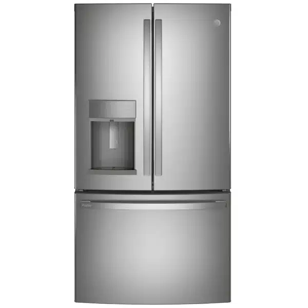 Réfrigérateur GE Profile 36’’ à portes françaises, profondeur comptoir, 22,2 pi³ – Acier inoxydable – PYD22KYNFS