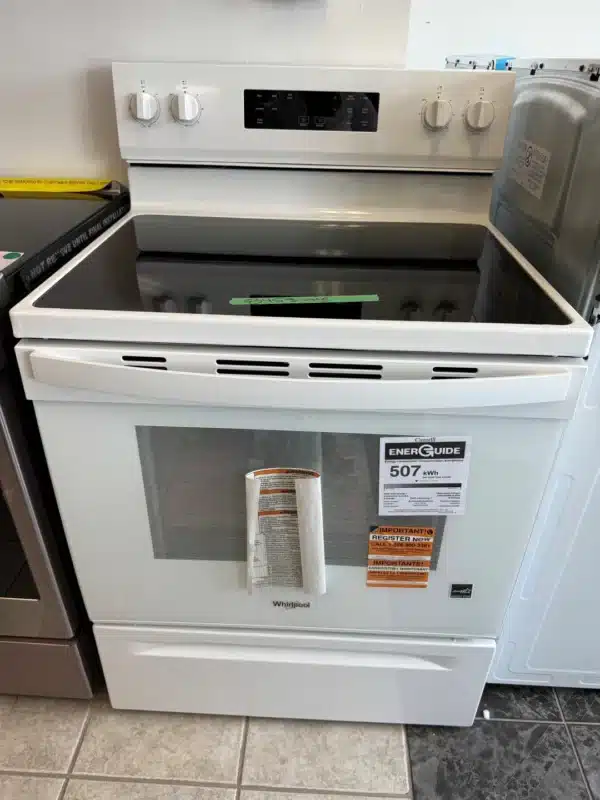 Whirlpool Cuisinière électrique 30″, Surface lisse, Blanc - YWFES3530RW – Image 5