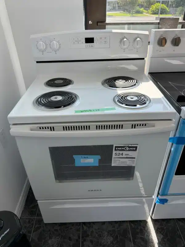 Amana 30” Electric Range, 4 Burners, Storage Drawer, White - YACR4303MFW - Image 5