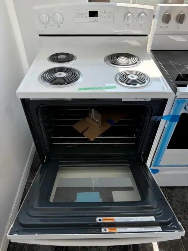 Amana 30” Electric Range, 4 Burners, Storage Drawer, White - YACR4303MFW - Image 4