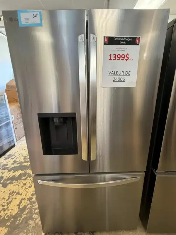 Réfrigérateur LG 36’’ à portes françaises, profondeur comptoir, 26 pi³ – acier inoxydable – LRFXC2606S – Image 5