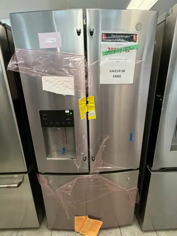 Réfrigérateur GE 33’’ à portes françaises, 24 pi³ – Acier inoxydable – PFE24HYRFS – Image 5