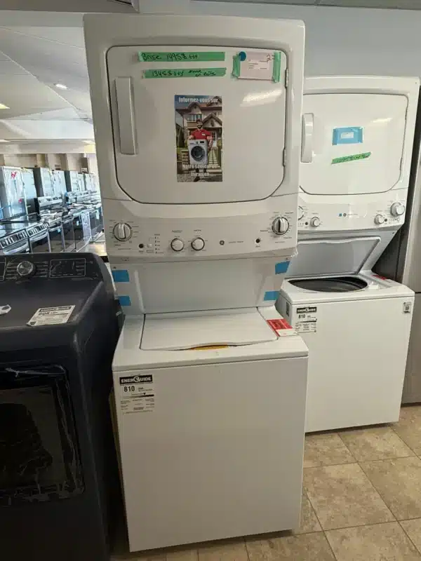 Combiné laveuse-sécheuse GE 27” Électrique, 9 cycles, Blanc - GUD27ESMMWW – Image 4