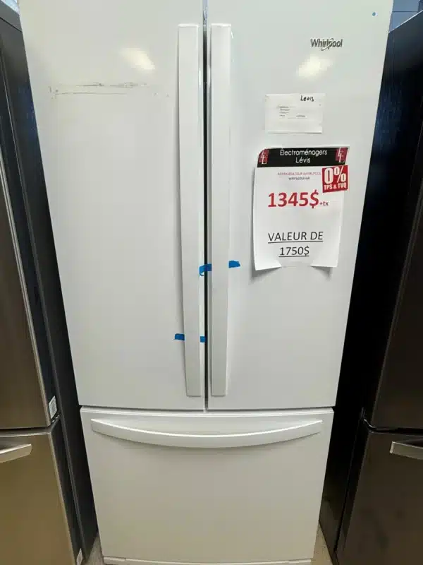 Réfrigérateur Whirlpool 30’’ à portes françaises, profondeur de comptoir, 19,7 pi³ – WRF560SFHW – Image 3