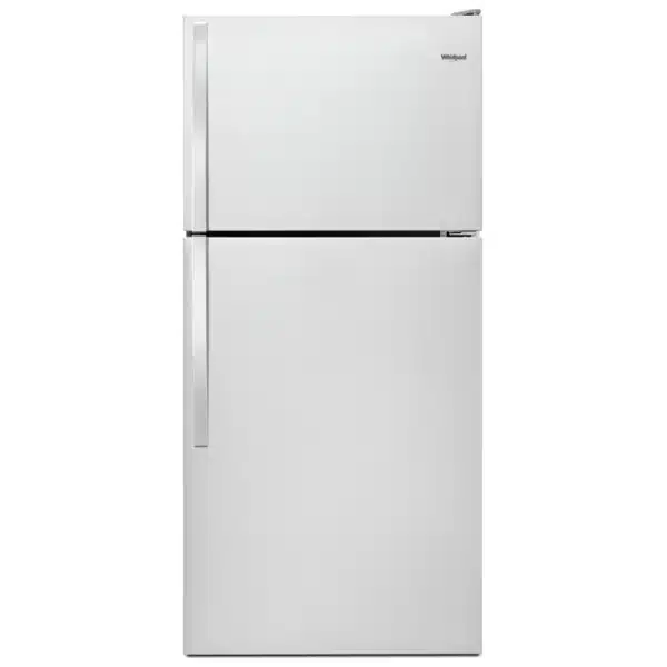 Réfrigérateur Whirlpool 30″ congélateur supérieur, 14 pi³, acier inoxydable – WRT148FZDM
