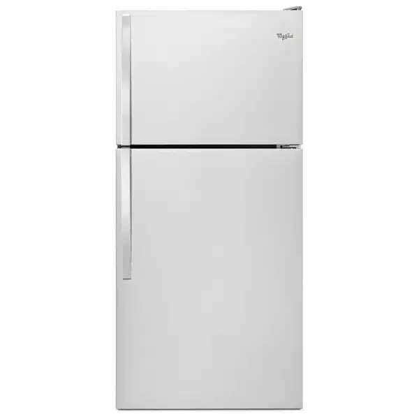 Réfrigérateur Whirlpool 30″ congélateur supérieur, 18 pi³, inox – WRT318FZDM