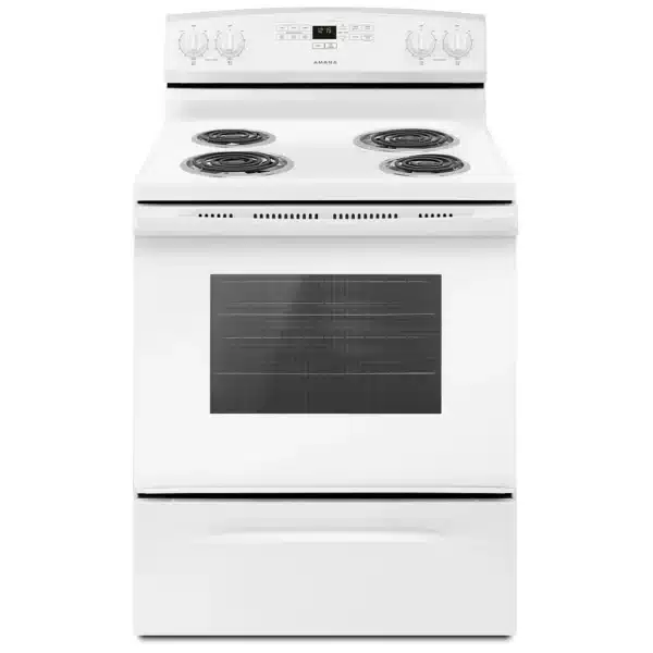 Amana 30” Electric Range, 4 Burners, Storage Drawer, White - YACR4303MFW