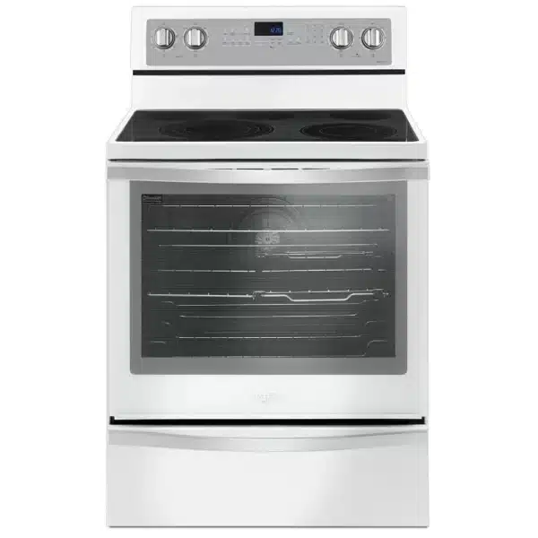 Whirlpool 30″ Electric Range, Smooth Top, White - YWFE745H0FH