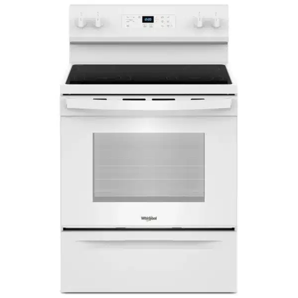 Whirlpool Cuisinière électrique 30″, Surface lisse, Blanc - YWFES3530RW