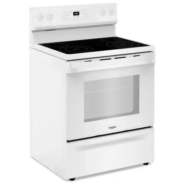 Whirlpool Cuisinière électrique 30″, Surface lisse, Blanc - YWFES3530RW – Image 2