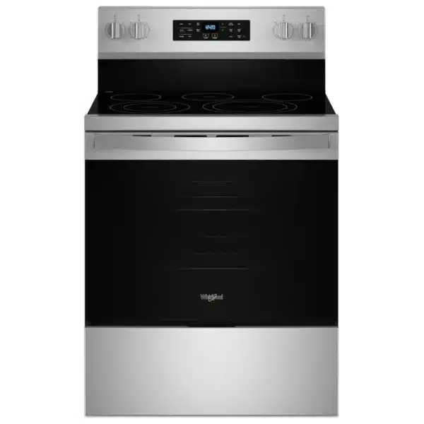 Whirlpool 30″ Electric Range, Smooth Top, Fingerprint-Resistant Stainless Steel - YWFES5030RZ