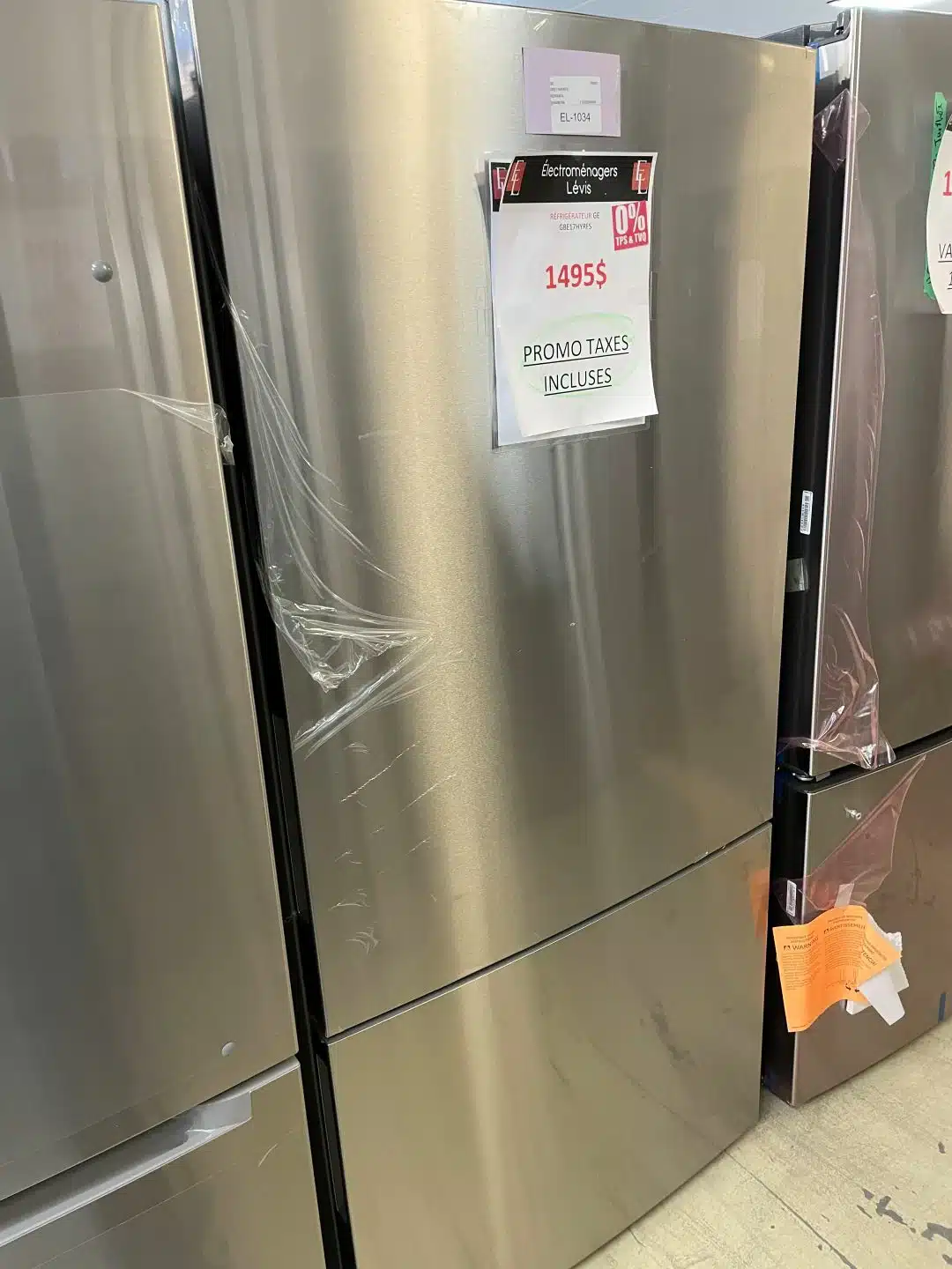 Réfrigérateur à congélateur inférieur GE 31po, 17,7 pi³, profondeur comptoir, acier inoxydable – GBE17HYRFS – Image 6